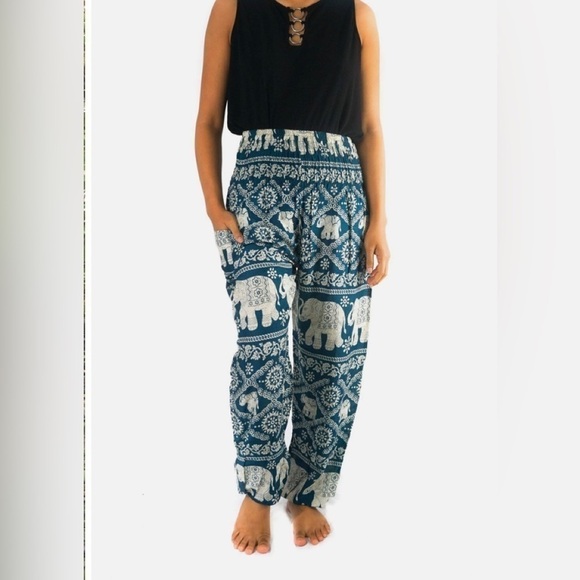 Elephant Harem flowy Pants  Small - Picture 1 of 5